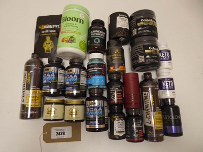 Lot 2428 - Selection of creatine, fitness, work out...