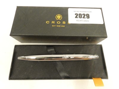 Lot 2029 - Cross silver twist ballpoint pen with box