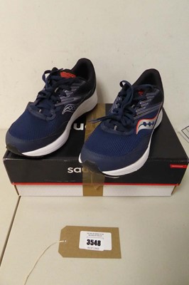 Lot 3548 - Boxed pair of men's Saucony Cohesion 15, blue,...
