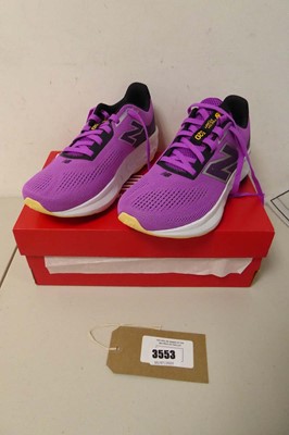 Lot 3553 - Boxed pair of New Balance 520, purple, UK 6