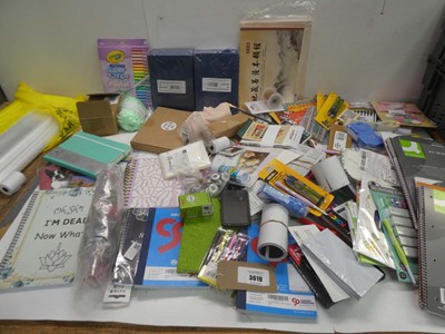 Lot 3619 - Large bag of art, craft and stationery