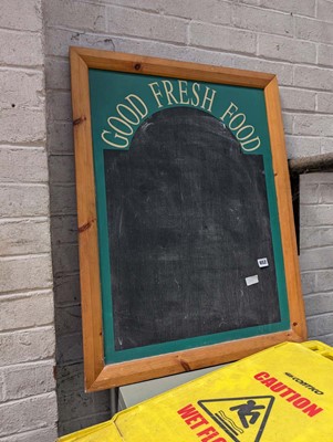 Lot 652 - Good Fresh Food chalk board