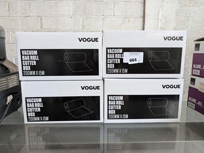 Lot 664 - 4 Vogue vacuum bag roll cutter boxes