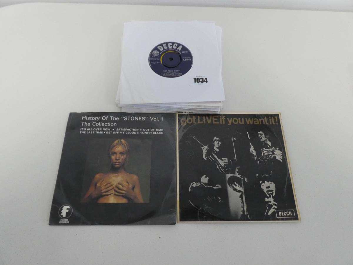 Lot Collection of 12 Rolling Stones 7" singles (2...