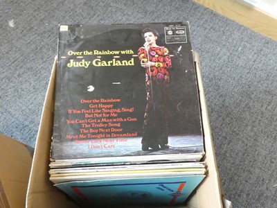 Lot Box of vinyl albums incl. Judie Garland