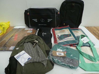Lot 3648 - Yoga & other backpacks, holdalls, Xmas tree...