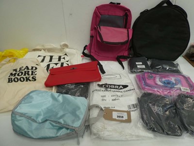 Lot 3658 - Backpacks, tote bags, carrier bags, wash bags etc