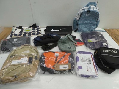 Lot 3668 - Selection of bags including Nike, The North...