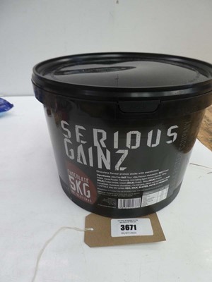 Lot 3671 - 5kg Serious Gainz protein shake