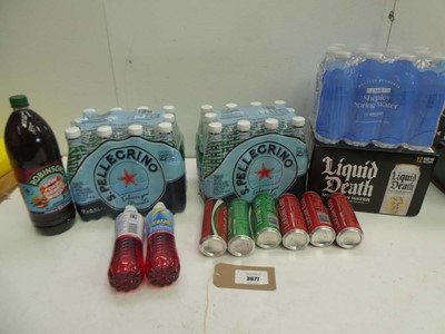 Lot 3677 - S. Pellegrino sparkling water, Liquid Death...