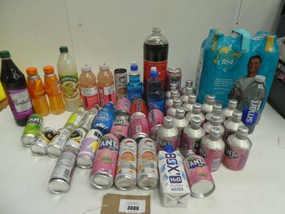 Lot 3686 - Fanta, Cola, Lucozade, Britvic C, mineral...