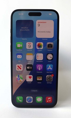 Lot 1012 - Apple iPhone 16 Plus, Black, 128GB, model...