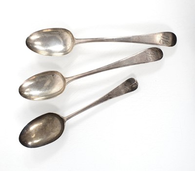 Lot 307 - A pair of George III silver spoons by Samuel...
