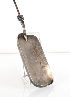 Lot 314 - A Victorian silver crumb scoop, handle removed,...
