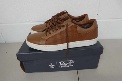 Lot 1572 - Boxed pair of Penguin 'paxton trainers size UK 11
