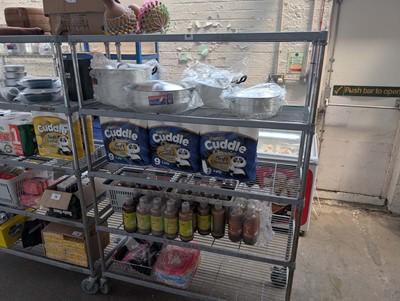Lot 931 - 120cm 5 tier mobile pot rack