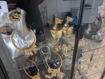 Lot 944 - 2 glass cabinets containing a large qty of...