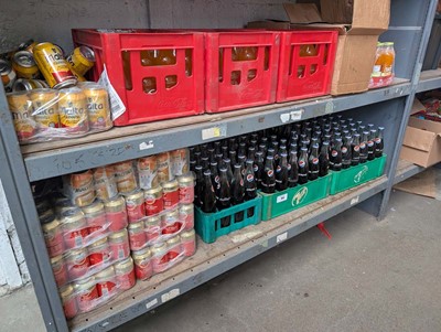 Lot 954 - 2 shelves of various soft drinks (This lot may...