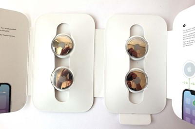Lot 1048 - Apple AirTag 4 pack, boxed, model A2187