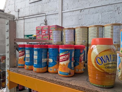 Lot 957 - 1 shelf of infant cereals, milk powders,...