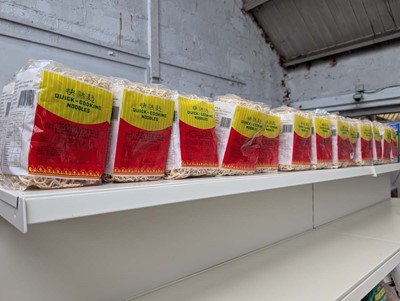 Lot 961 - Shelf of quick cooking noodles and plantain...
