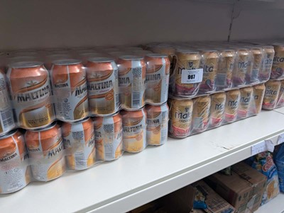 Lot 967 - 8 packs of 24 malt drinks and 2 similar (This...