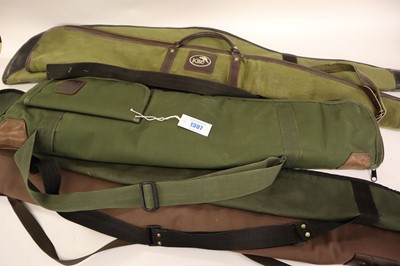 Lot 1307 - 5x fleece-lined  gun slips, various colours