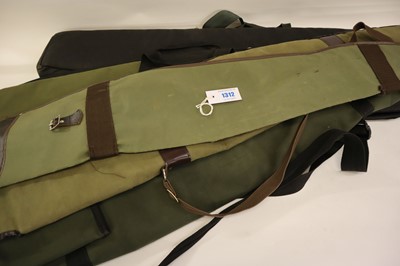 Lot 1312 - 7x gun slips, some fleece-lined and padded,...