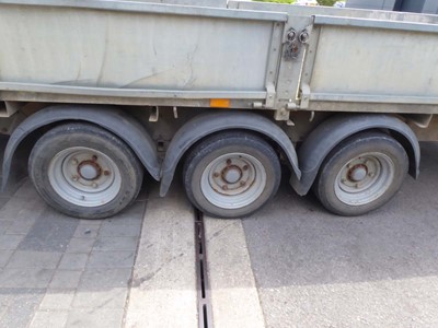Lot 4258 - Tri Axle Ifor Williams flatbed trailer with...