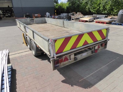 Lot 4258 - Tri Axle Ifor Williams flatbed trailer with...
