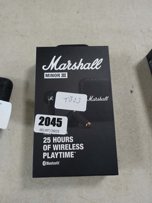 Lot 2045 - Boxed pair of Marshall Minor III Bluetooth...