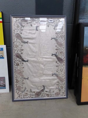Lot 5034 - Stitchwork tapestry with peacocks