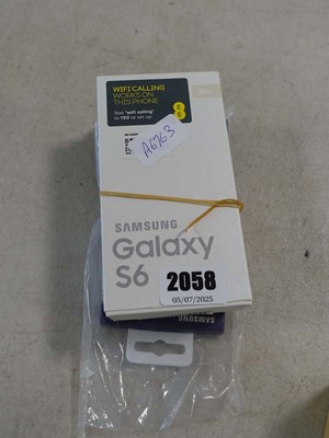 Lot 2058 - Boxed Samsung Galaxy S6 mobile phone with flip...