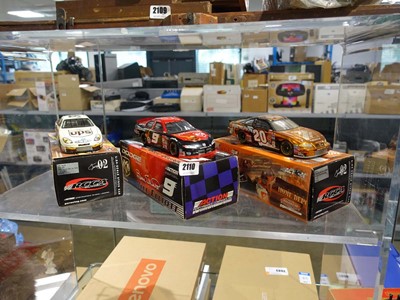 Lot 2110 - Three die cast Nascar cars all in original boxes