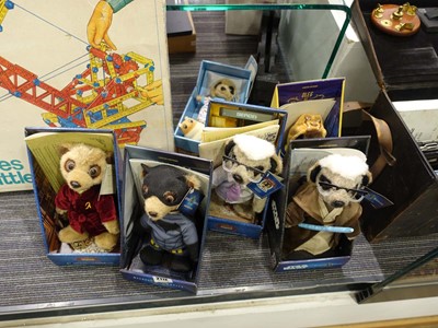 Lot 2112 - A selection of six Meercat toys with...
