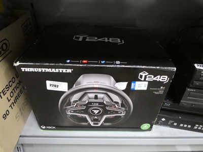 Lot 2202 - Thrustmaster T248 steering wheel for Xbox, boxed