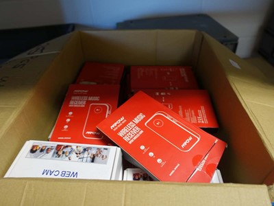 Lot 2128 - A box containing Web Cams & Music Recievers
