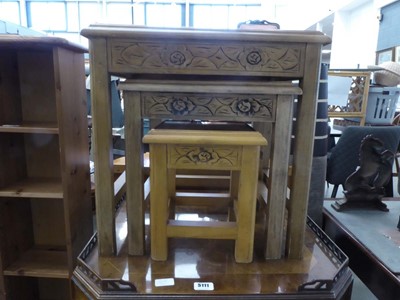 Lot 5110 - Carved nest of three tables