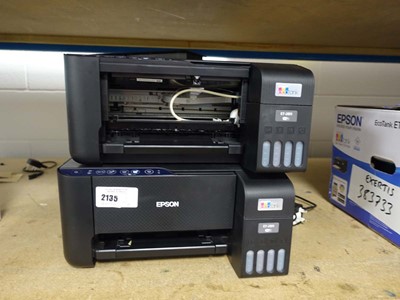Lot 2135 - Two unboxed Epson Eco Tank ET2811 printers
