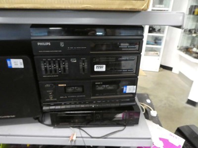 Lot 2237 - Philips Stacked Hi-Fi system including...