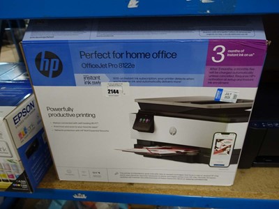 Lot 2144 - A boxed HP Office Jet Pro 8122E printer