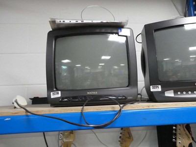 Lot 2270 - Portable Matsui 14 inch TV, model 1407S, with...