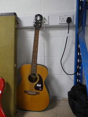 Lot 2278 - Epiphone 6 string acoustic guitar, one string...