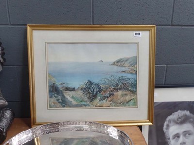 Lot 5056 - 2 coastal and church yard watercolours, plus...