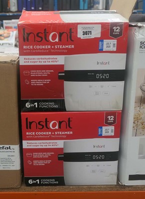 Lot 3071 - Two Instant rice cooker/steamer