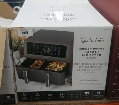 Lot 3075 - Dual basket air fryer