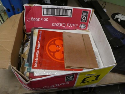 Lot 2295 - Box containing various stamps and stamp albums