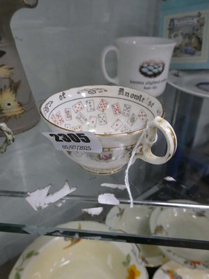 Lot 2305 - 1923 bone China cup of knowledge