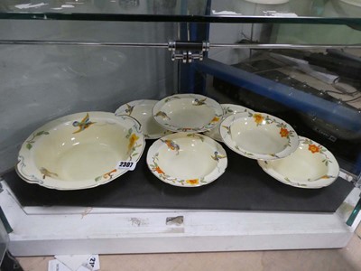 Lot 2307 - Selection of Grindley art deco bowls depicting...
