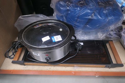 Lot 3129 - Food warmer plus a stock pot
